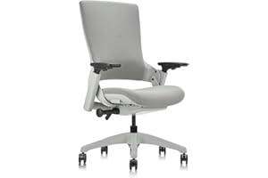 CLATINA Office Chair Swivel Executive Chair, Adjustable Ergonomic Computer Chair with 3D Armrest and Lumbar Support, Fabric Backrest Task Chair for Home Office Conference Room