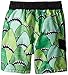 Maui & Sons Boys' Green Swim Trunk With Shark Print