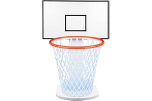 LXURY Trash Can Basketball Hoop,Basketball Net Trash Can,Waste Basket,Basketball Gift,Basketball Trash Can Holder for Home,Bedroom,Office,Gym (Including 1pc Basketball Trash Can),Wood Backboard
