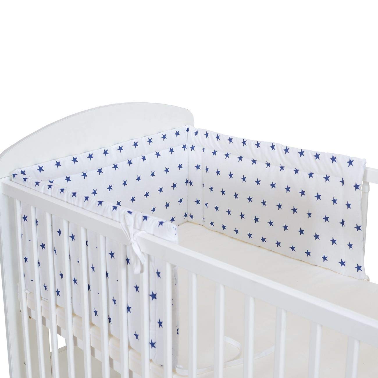 Lcp Tour De Lit Bebe I Nid Douillet En Bleu Pour Lits De Bebe Et Denfant Avec Motif Detoiles Blanc 180x30 Matelas Et Linge De Lit Literie Et Linge De Maison Lawawarenesssociety In