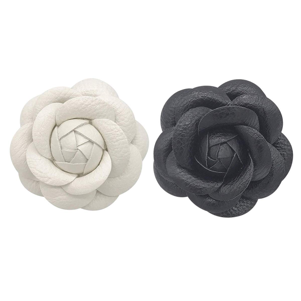 Camellia Brooch Pin Camellia Flower Pin Leather Brooch Pin For Women, One Size, Cotton, no gemstone