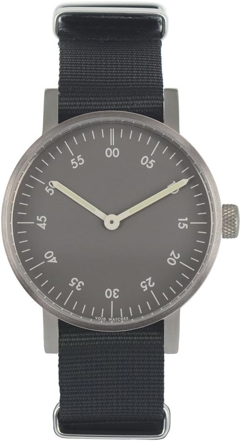 V03B-BR/DG/DG Grey Brushed Stainless NATO Nylon Watch