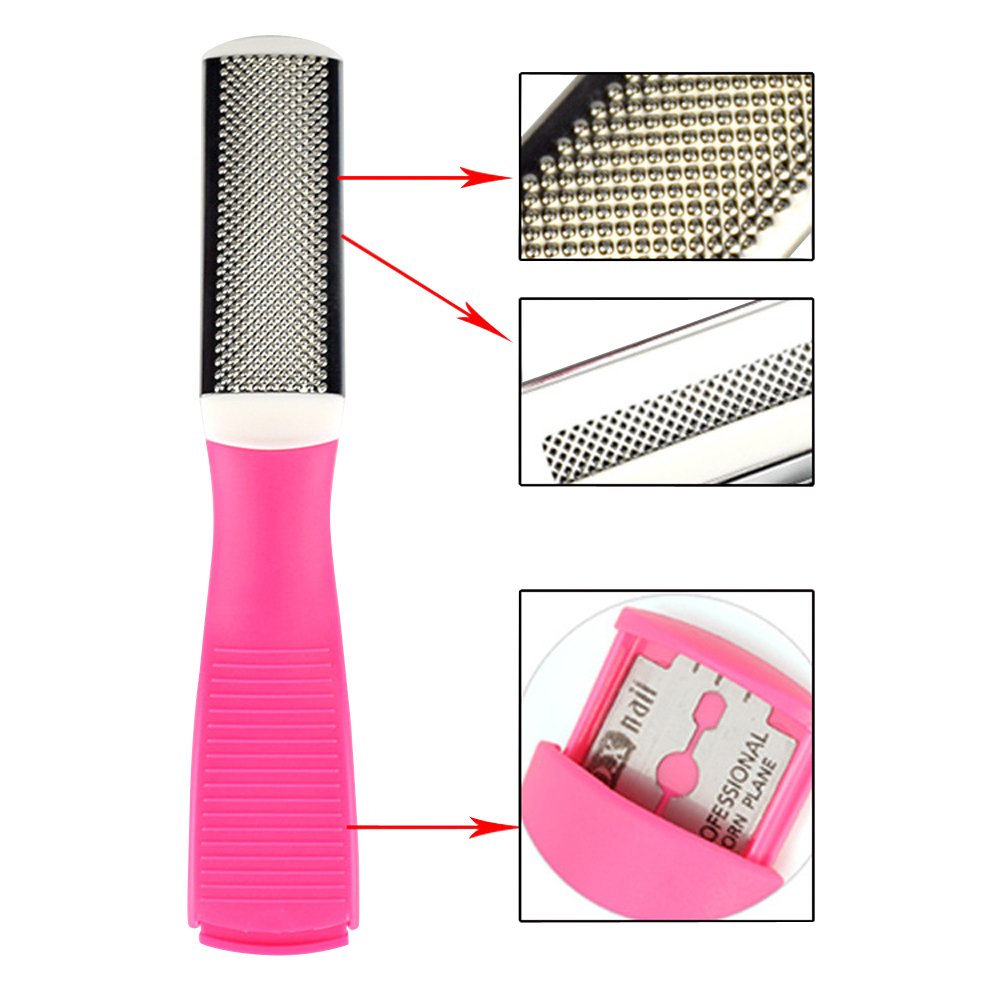 Foot Scrubber Heel Scrapper Callus Remover Eliminator Calusses Shaver for Dead Skin Pedicure Rasp Foot File 10 Blades : Beauty