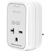 BXST 220V Surge Protector Electronic Voltage Protector for Home Appliance Surge Protector for Refrigerators One Outlet Plug 20A,4400W, White