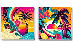 cviokrdu 2 Pack Framed Paint by Number for Adults Beginners,Easy Acrylic Paint by Number Kits,Sea Beach Sunset Oil Painting Kits Craft Art for Home Wall Decor (7.8x7.8 inch)