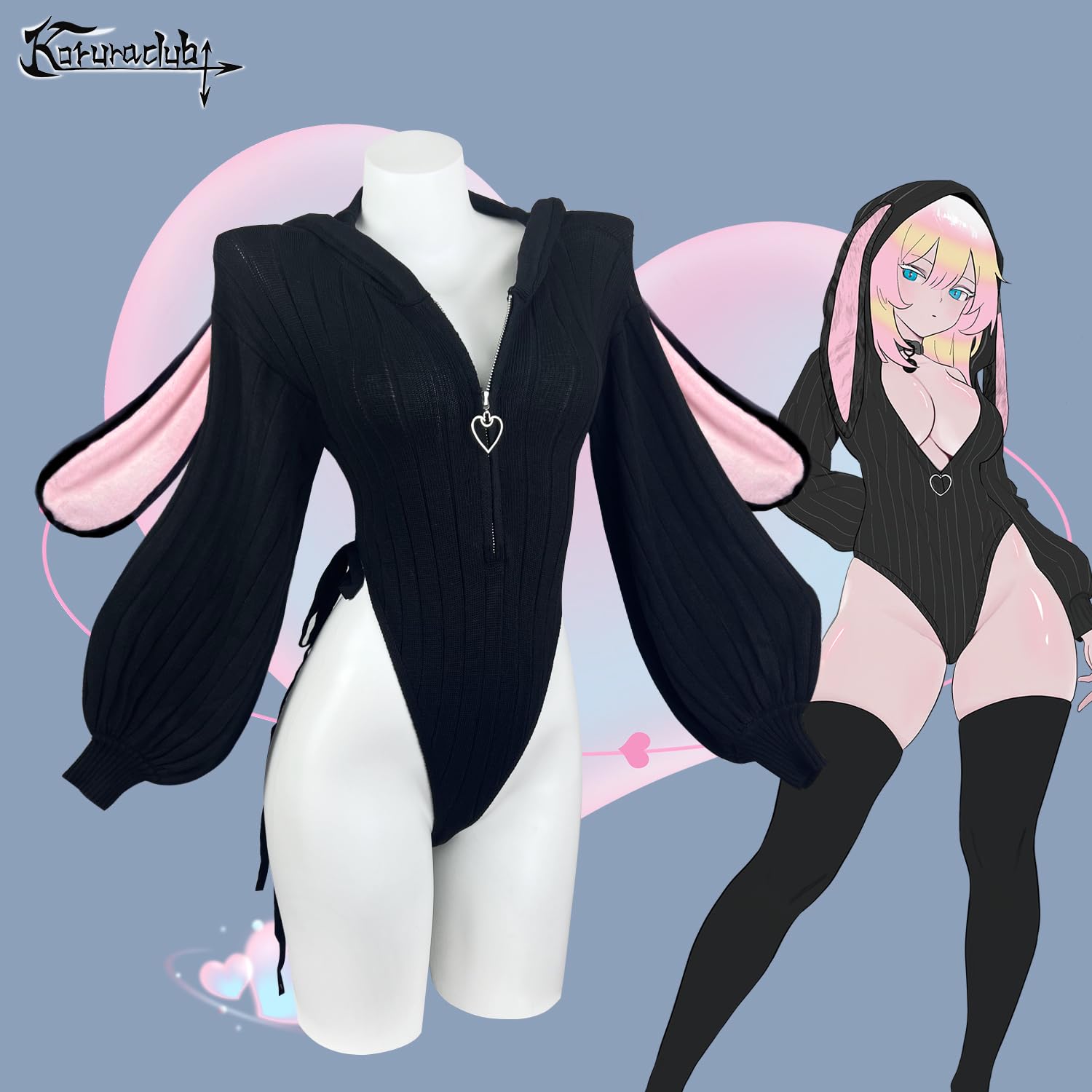 KORURACLUB Cosplay Sexy Bunny Outfit Cosplay lingerie for women Animal Costumes Bunny Bodysuit