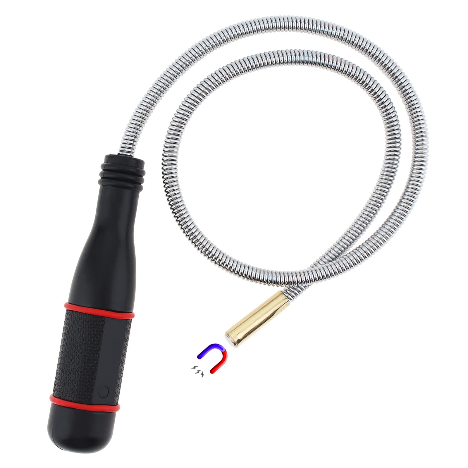 Omninmo 60CM Flexible Magnetic Pickup Tool, Bendable Snake Pickup, Strong Portable Telescopic Retrieval for Auto Repair Tools, Mechanic Pickup Tool