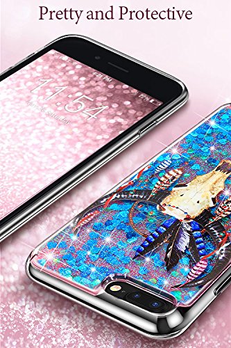 iPhone 7 Plus Case Dream Catcher, iPhone 7 Plus Case for Girls, OCYCLONE Cute Bling Sparkle Glitter SGS Verified TPU Protective Case for iPhone 7 Plus / 8 Plus Cover for Girls Women- Dream Catcher