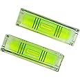 Magnetic Mini Small Bubble Level Tool Scope Square Pocket Long Stick On High Precision Horizontal (2pcs 2inch 52mmx20mmx15mm)