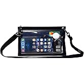 DRLOKPAK Travel Neck Wallet RFID Blocking Passport Holder Pouch Anti-Theft Mini Crossbody Purse HandBag For Phone Passport Credit Card Cash Key ID Ticket