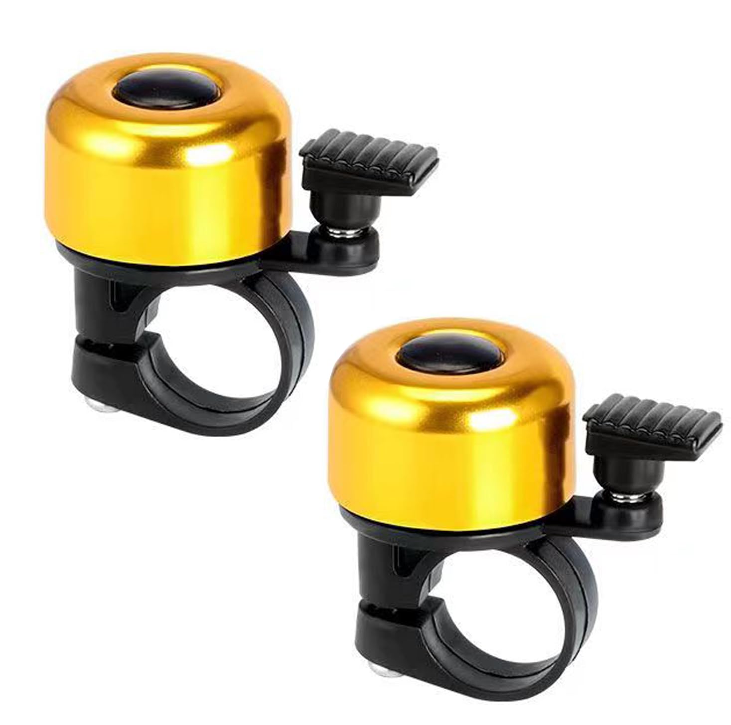 Bike Bell,Bike Bells for Adults and Kids,Crisp Loud Melodious Sound,Bicycle Bell with Loud and Crisp Clear Sound for Road and Mountain Bike Ring Bell (Golden-2 Pack)