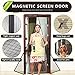Hoobest Magnetic Screen Door with Heavy Duty Mesh Fastener Tape,Let Fresh Air in.Close Automaticlly(Screen Size36 X83 fit 34
