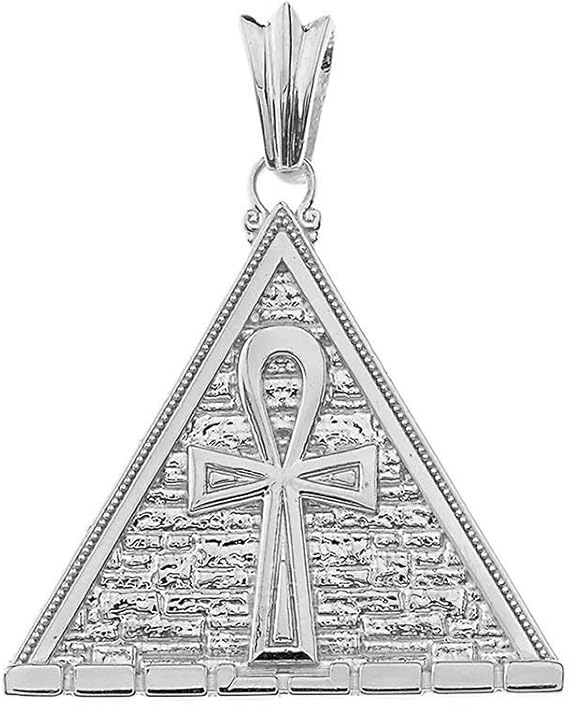 Amazon 絶妙なスターリングシルバーアンククロスピラミッドペンダント ネックレス 通販