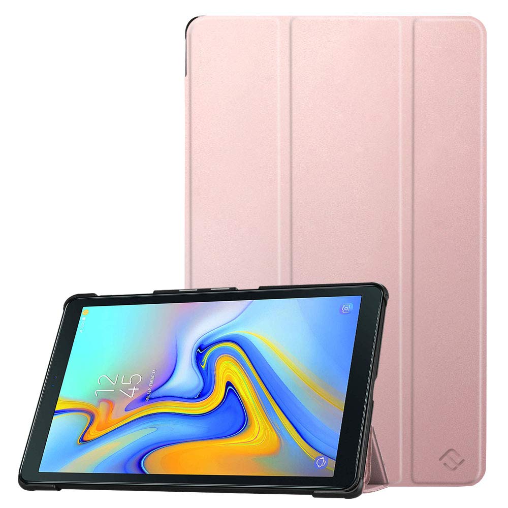 FINTIE SlimShell Case for Samsung Galaxy Tab A 10.5 2018 Model SM-T590/T595, Super Thin Lightweight Stand Cover with Auto Sleep/Wake Feature, Rose Gold