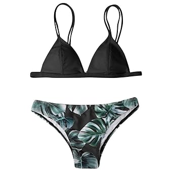 Riou Damen Sexy Bikini Set Push Up Bauchweg Große Größen Badeanzug Strandkleidung Neckholder Zweiteilige mit Bügeln Bademode 