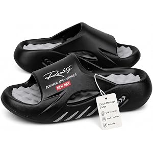 Cloud Slides for Men and Women, Thick EVA Massage Shower Sandals