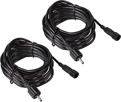 B-right 2X 4M Outdoor Garden Light Extension Cables 3.5x1.35mm DC IP65