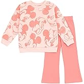 Disney Minnie Mouse Mickey Mouse Fleece Sweatshirt & Flare Leggings Outfit Set Infant to Big Kid Sizes (18 Months - 10-12)