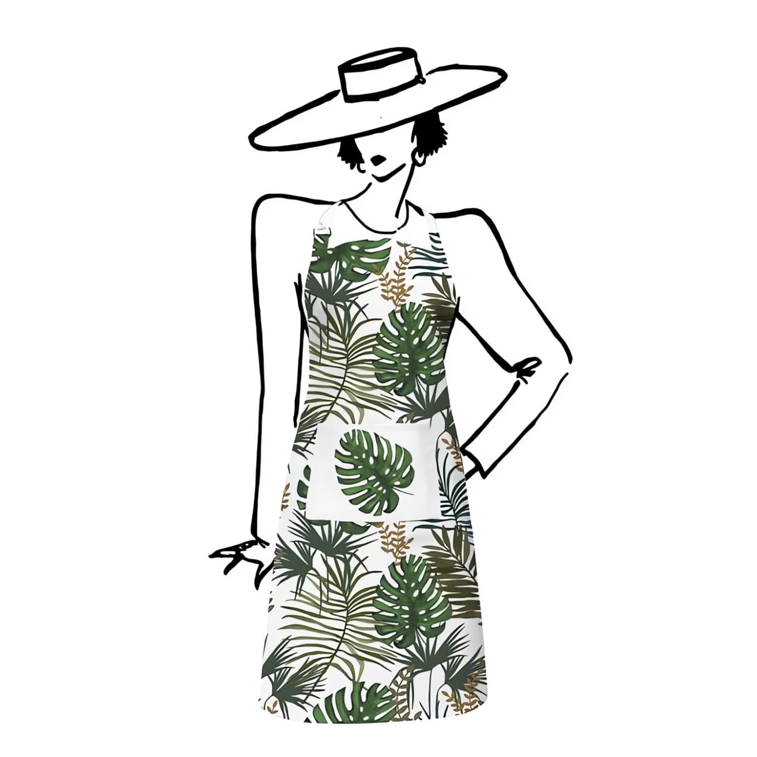 Soleil d'Ocre Apron, White, 60 x 80 cm