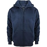 LeeHanTon Boys Sherpa Hoodie Zipper Sports Warm Youth Fleece Jacket