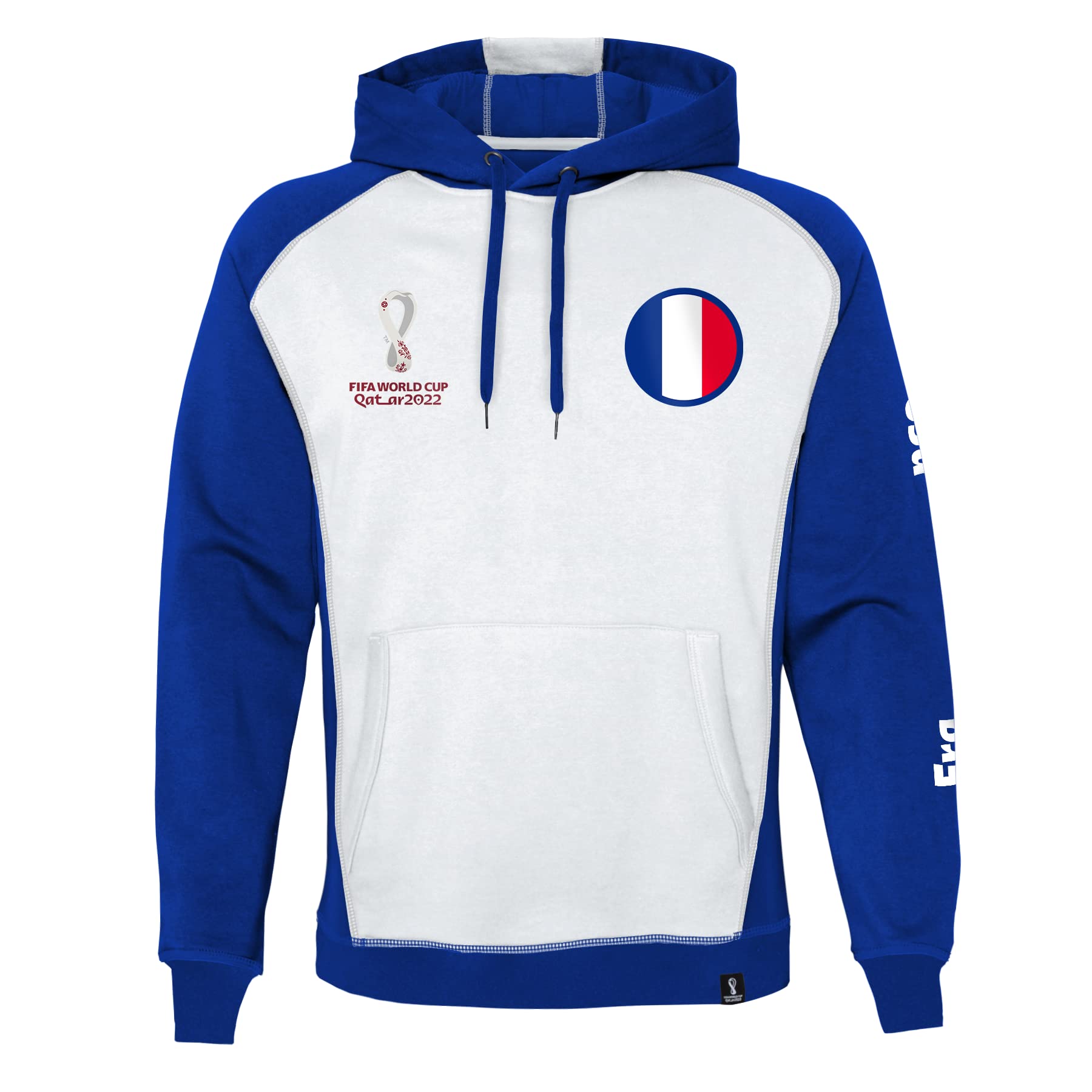 France, Official Fifa 2022 Overhead Hoodie Hooded Sweatshirt, Men's XXL