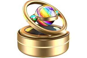 EAONITU Car Decoration for Stocking Stuffers Solar Spin Car Dashboard Decorations Automotive Interior Decoration Gifts (Gold)