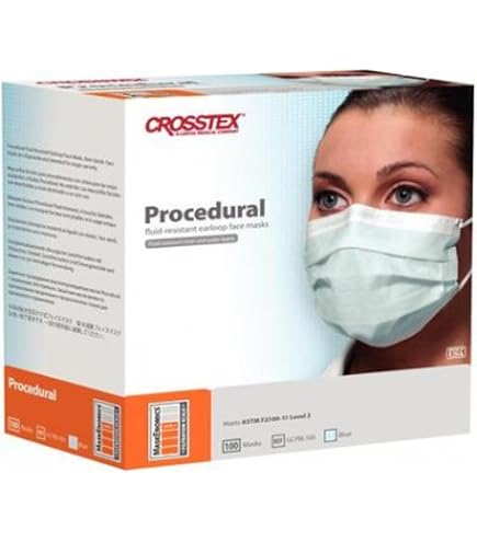 Amazon.com: Crosstex CR-GCIBLSF Isofluid Earloop Mask with Secure