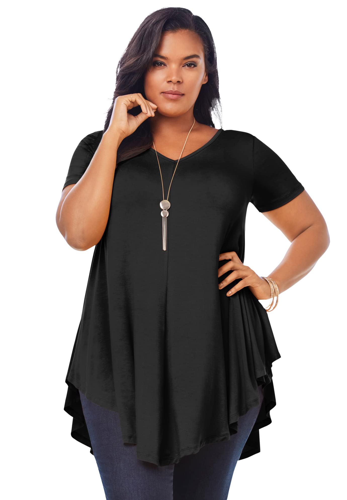 Roaman's Women's Plus Size Swing Ultra Femme Tunic