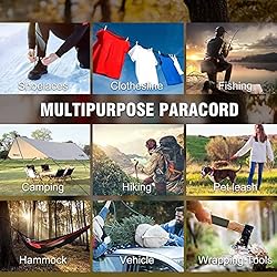 INKEN 1000 lb Paracord, Paracord Rope with 12 Inner