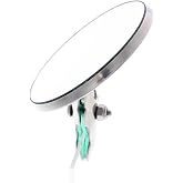 Speedway Motors Clamp On Stainless Wind Wing Rear View Mirror 3.5 Inch Polished Clip On Blind Spot Mirror with 2.5 Inch Arm No Drill Installation