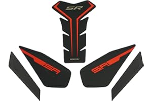 NIGHT CAT Motorcycle Tank Pad,Motorcycle Fuel Tank Protector,Gas Tank Decals Compatible With CFMOTO 450SR CF MOTO SR450 450 SR(Black red)