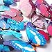 24 PCS PVC 3D Butterfly Fridge Magnets Refrigerator Magnets Wall Stickers with Magnet for Wall Decor Art Decor Crafts Home Party Decoration (Bule & Purple)