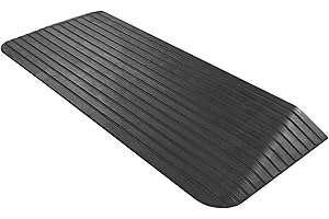 Silver Spring Solid Rubber Threshold Ramp 2" Rise 1,500 lb. Capacity for Wheelchairs and Power Scooters Indoor Outdoor Use