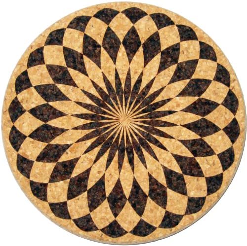 XL Coasters Harlequin Rosette (9 Inch) – Oversized cork absorbent drink coaster