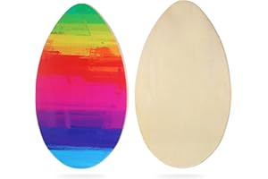 HQO LOVL 35 inch Skim Board for Kids Adults Wooden Skim Boards with High Gloss Coat for Beach Skimboards for Beginners