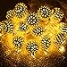 GlowGeek Globe String Lights, Moroccan Ball String Lights Warm White,20 LED Fairy Orb Lantern String Lights for Outdoor Garden, Yard, Patio, Party, Home Decoration