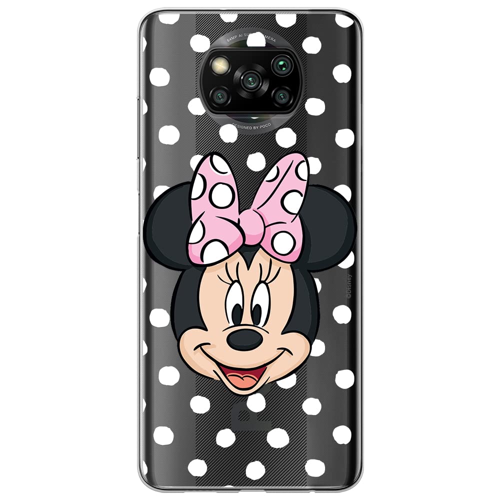 ERT GROUP mobile phone case for Xiaomi POCOPHONE X3 original and officially Licensed Disney pattern Minnie 057 optimally adapted to the shape of the mobile phone, partially transparent