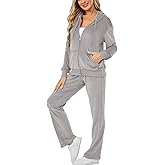 Aitmoask Velour Track Suits for Women Set Fall Sweatsuits 2 Piece