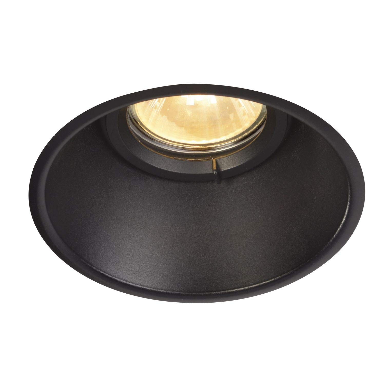 SLV Recessed Ceiling Light Horn-O/Spotlight, floodlight, Ceiling Spotlight, Ceiling Light, recessed Light LED, Indoor Lighting / GU10 IP20/IP44 25W Black