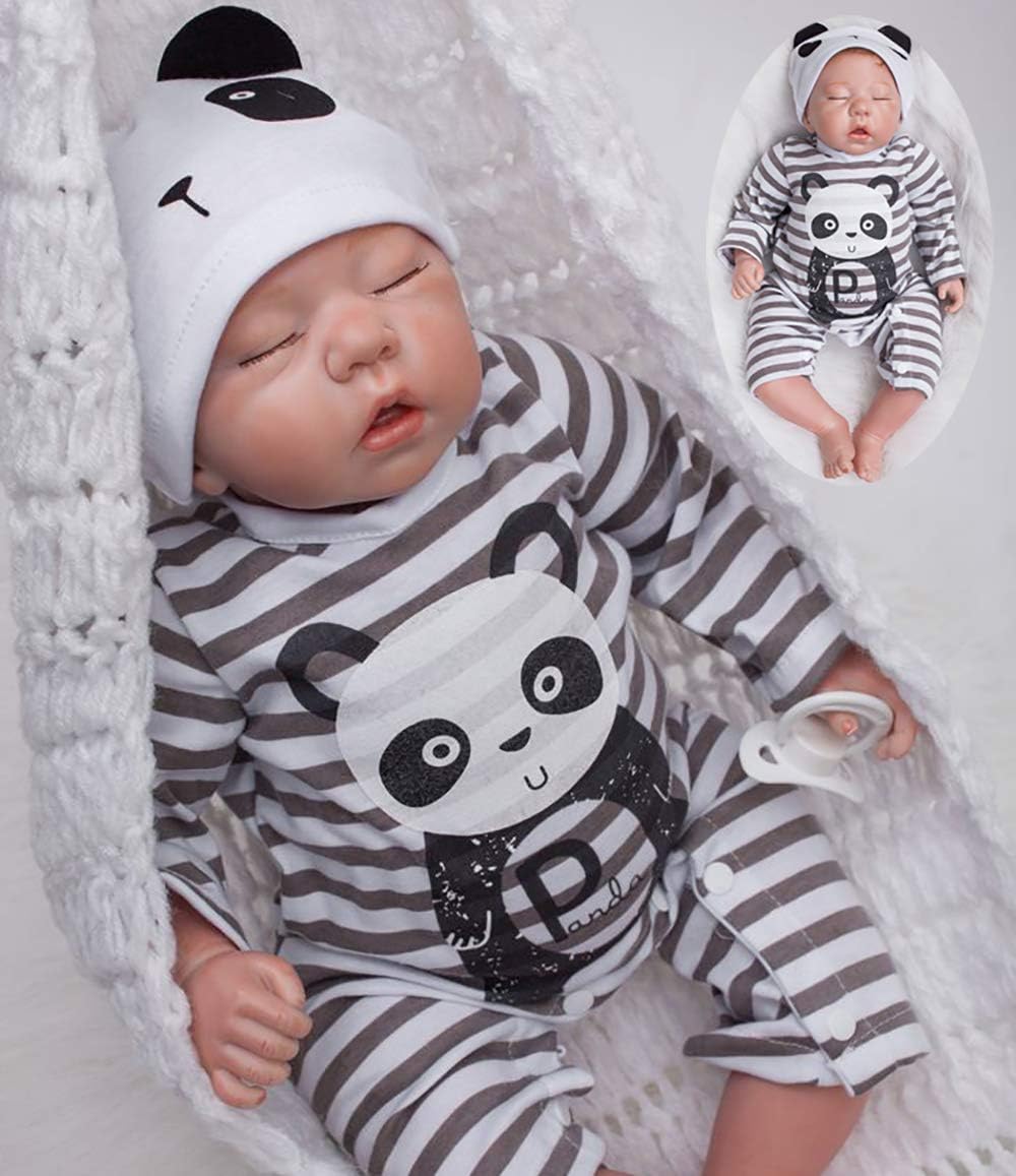 Prezzo HRYEOY Reborn Bambino Bambola 50 CM 20 in Panda Sonno Realtà neonatale Vinile in Silicone Morbido Realistica Sveglia della Ragazza del Ragazzo Bambini Giocattolo Offerte