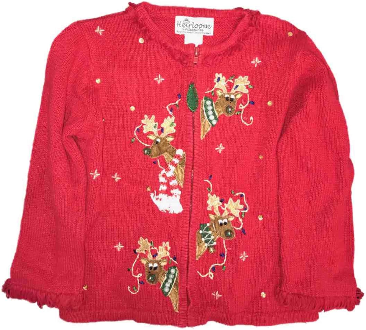 zip up christmas sweater