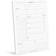Bliss Collections Daily Planning Pad, To Do List Notebook - Undated Tear-Off Sheets Notepad - Work Calendar, Organizer, Scheduler for Goals, Tasks - Minimalist, 8.5" x 11", 50 Sheets