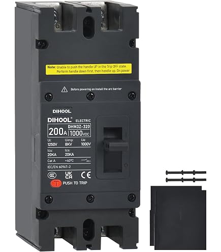 DIHOOL 125 Amp DC Circuit Breaker 125A Disconnect Switch Dual Pole