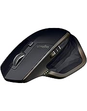 Logitech MX Master AMZ Mouse Wireless Bluetooth per Windows e Mac, Unifying e Bluetooth per Mac e Windows, Ricaricabile, Scroller Azionabile, Nero