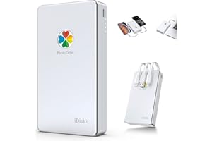 iDiskk MFi Certified 2TB External Hard Drive for iPhone 16,17,iPad,MacBook,PC,Photo Storage Phone Dr...