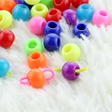 kuou Ofeon 1200 Pcs Pony Beads Acrylic Colorful Craft Beads 6x8mm view 4