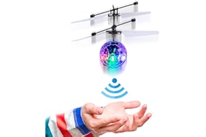 Flying Toys for Kids - Hand Operated Hover Toy - Multicolored LEDs
