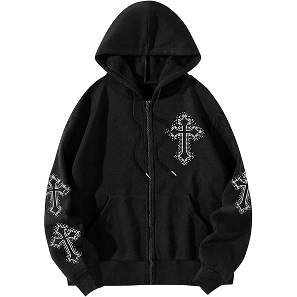 COZYEASE Men's Zip Up Hoodies Graphic Sweatshirt Hoodies