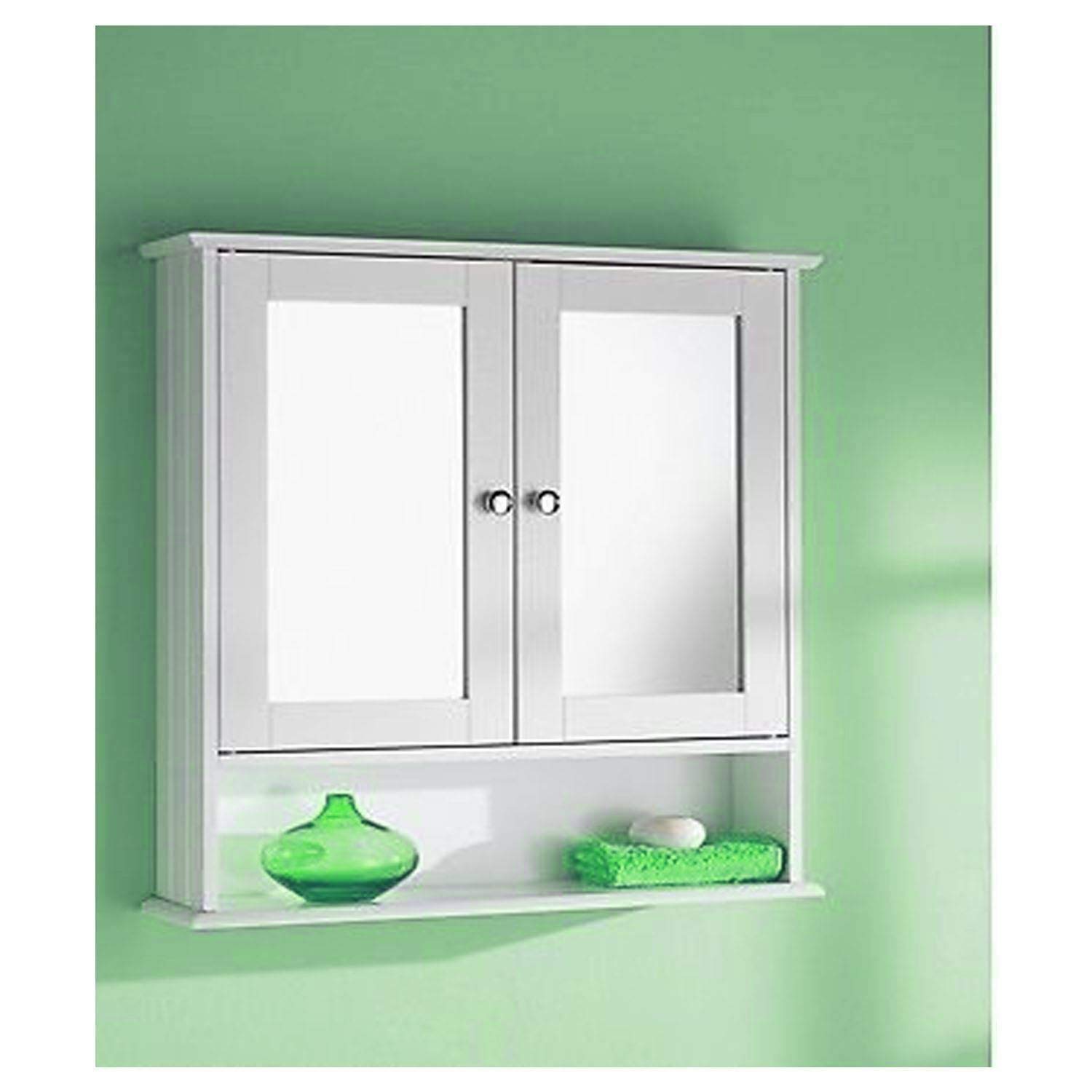Asab Wooden Bathroom Cabinet Storage Unit Door Wall Mounted Free