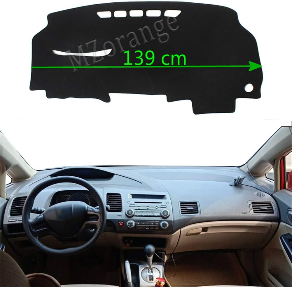 MZORANGE Dashboard Dash Mat Cover For Honda Civic 2006 2007 2008 2009 2010 2011 Sun Shade Panel Carpet Cover Pad Car Interior Pad